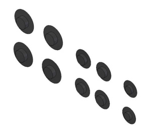 Комплект крышек М8-4шт. М6-4шт. М5-4шт.