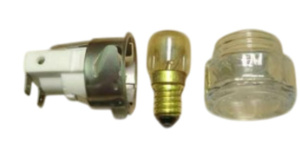 Патрон с лампой, 25Вт, 220/230В в комплекте с плафоном