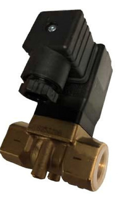 Клапан латунный электромагнитный 1/2 НФ 24 В постоянного тока мощностью 12 Вт