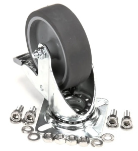 Комплект колеса с основанием в сборе с тормозом