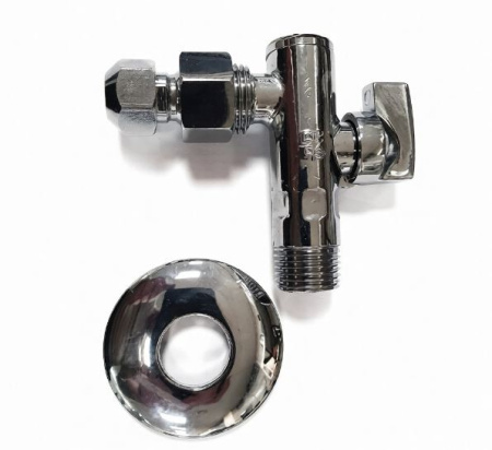 Кран шар. угловой мини 1/2"х10